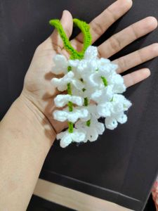 Handmade crochet mogra hair tie