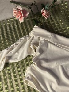Off-Shoulder Ruched Crop Top