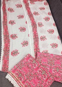 Beautiful Pink Printed Kurta Set with Dupatta