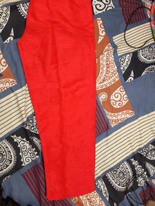 New Xxl Cigarette Pants👖Rusted Red Checked Type