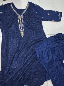 Elegant Navy Kurta Set