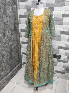 Heavy Gown With Pearl Shrug