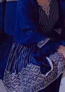Elegant Blue Embroidered Salwar Suit