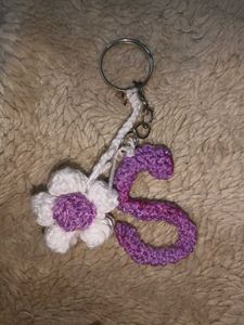 Cute Floral Beaded Keychain