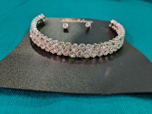 New Sliver Necklace With Earings