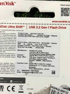 SanDisk Ultra Shift USB 3.2 Flash Drive Pack of 1