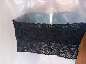 Lace Bandeau Bralette - Black