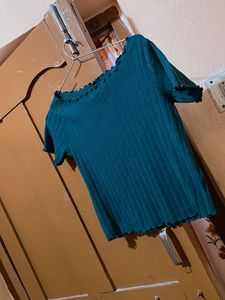 Ribbed Mock Neck Long Sleeve Top