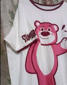 Cute Pink Bear Graphic T-Shirt
