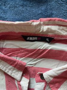 Striped Button-Down Top