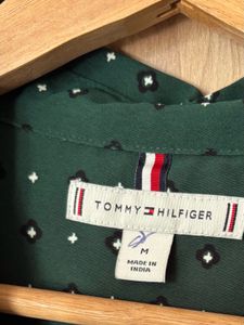 Chic Green Polka Dot Shirt Dress