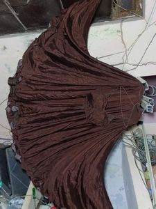 “Designer Brown Silk Lehenga Choli