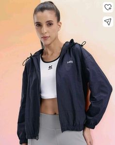 HRX Navy Blue Hooded Jacket