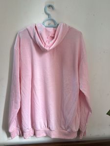 Light Pink Cherry Embroidered Hoodie
