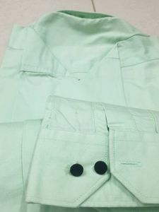 Men's Light Green Formals Shirt