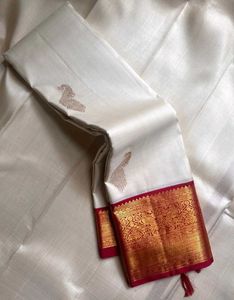 Banarasi Soft silk sarees White Red Festive