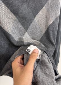 Men's Grey Checkered Polo Shirt