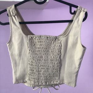 Zudio Corset Style Lace-Up Tank Top