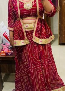 Bandhani Lehenga With Jacket
