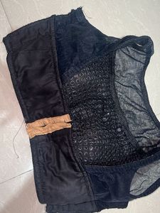 black designer sequin blouse