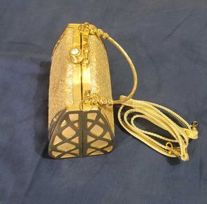 Sparkling Gold Evening Clutch Bag