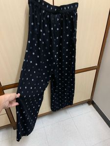 Navy Blue Printed Palazzo