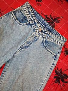 Light Grey Wide Leg Jeans