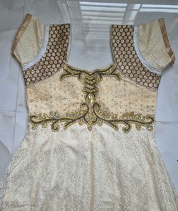 Elegant Cream Ethnic Gown