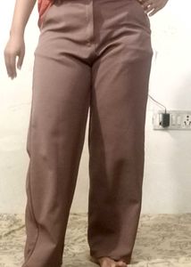 High Waist Stylish Brown Trousers