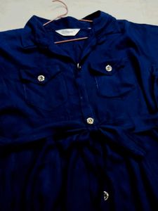 Navy Blue Shirt Dress