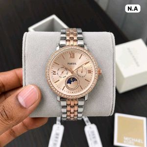 Fossil Two-Tone Moon Phase Watch