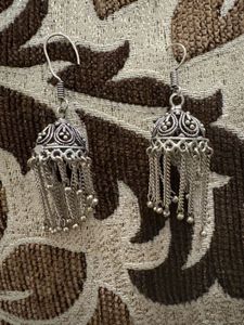 Boho Silver Dangle Earrings