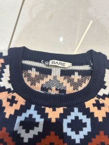 Cozy Geometric Print Sweater