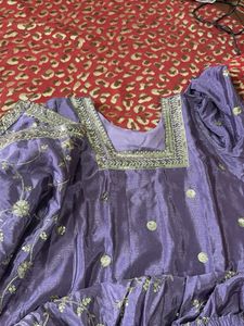 Beautiful Purple Embroidered Kurta Set