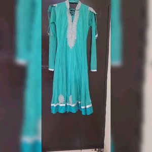 Elegant Green Embellished Ethnic Gown