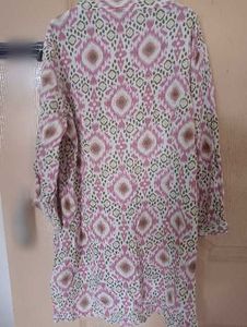 Pink Geometric Print Kurta