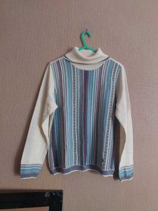 Striped Turtleneck Sweater
