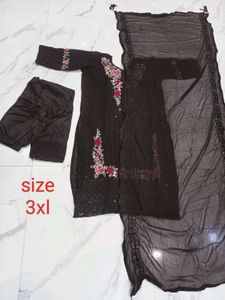 Elegant Embroidered Salwar Kameez dupatta 3xl