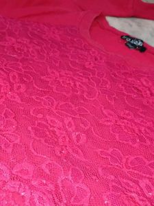 Red full sleeve pullover sweat shirt