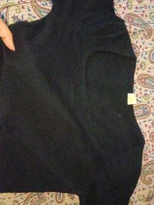 Solid black crop top