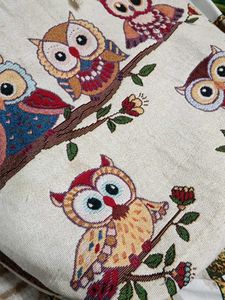 Cute Owl Tapestry Tote Bag