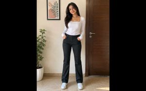 Stylish Black Bootcut Pants