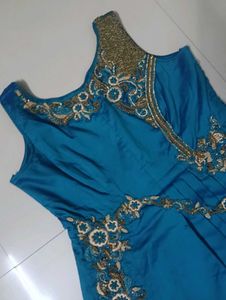Beautiful Blue Kurta Set with Intricate Embroidery