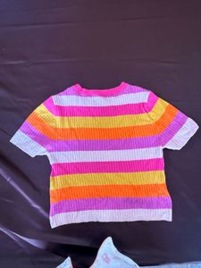 Colorful Striped Knit Top