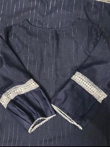 Elegant Navy Blue Kurta Set