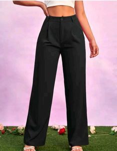 Elegant Black Wide Leg Trousers..✨