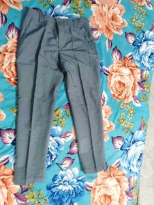 Grey Pleated Trousers