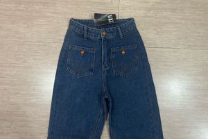 New Classic Blue Denim Flared Leg Jeans