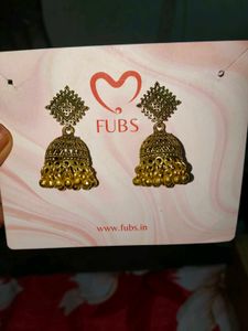 Gold jhumka earrings set combo of 4 pieces