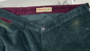 Dark Green Corduroy Jeans for Men